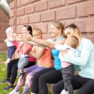 Fit mit Kinderwagen und Trage