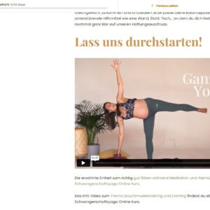 Schwangerschaftsyoga & Beckenbodentraining Online Kurs für alle Trimester inkl. Meditationen & Atemübungen